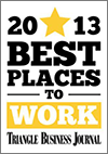 Triangle Business Jounrnal 2013 Best Places to Work